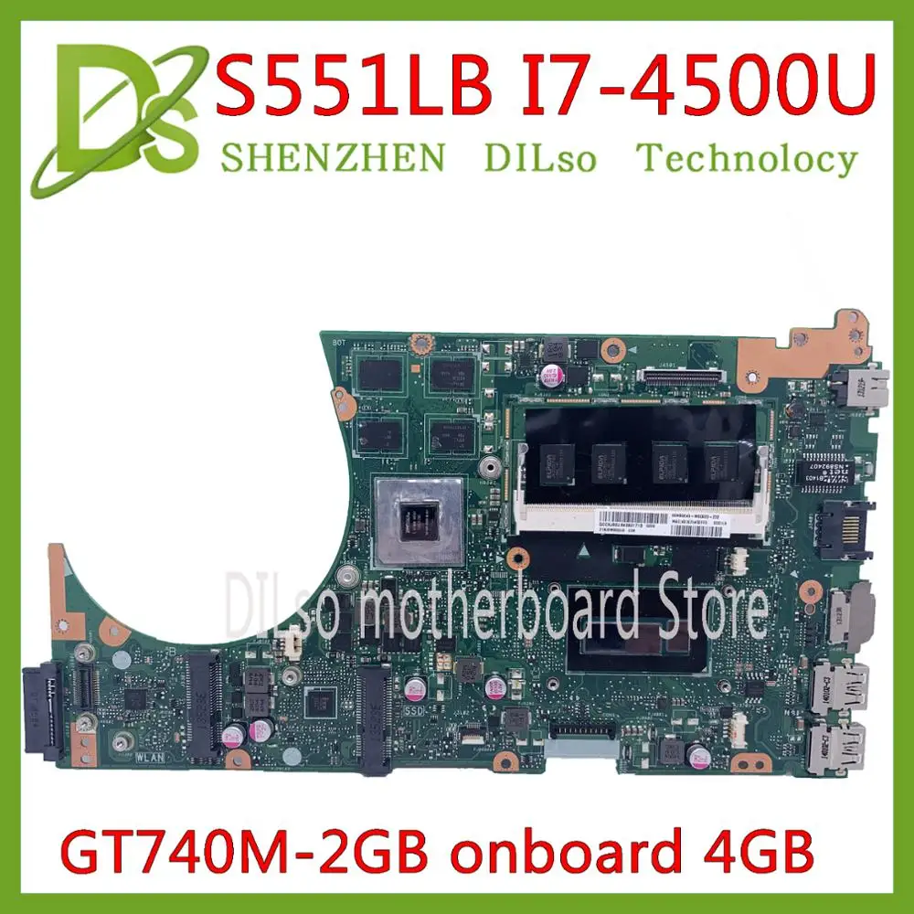 KEFU S551LB материнская плата для ASUS S551LA S551LN S551L R553L S551 4 Гб RAM I7 4500U GT740M 2GB Оригинал 100%
