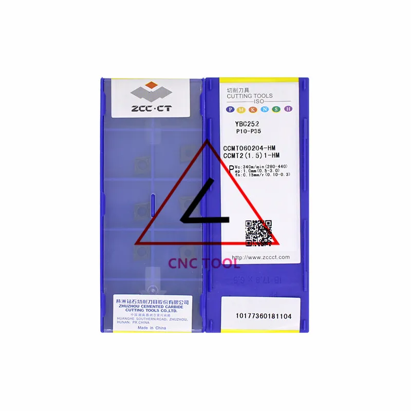 

CCMT060204-HM YBC252 10pcs Original CHINA ZCCCT Turning Inserts