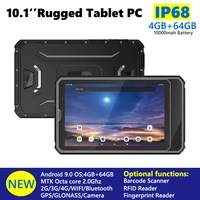 10 1 android 9 0 handheld pda rugged tablet pc ip68 mobile device rugged tablet computer with 4gb ram 64gb rom fingerprint