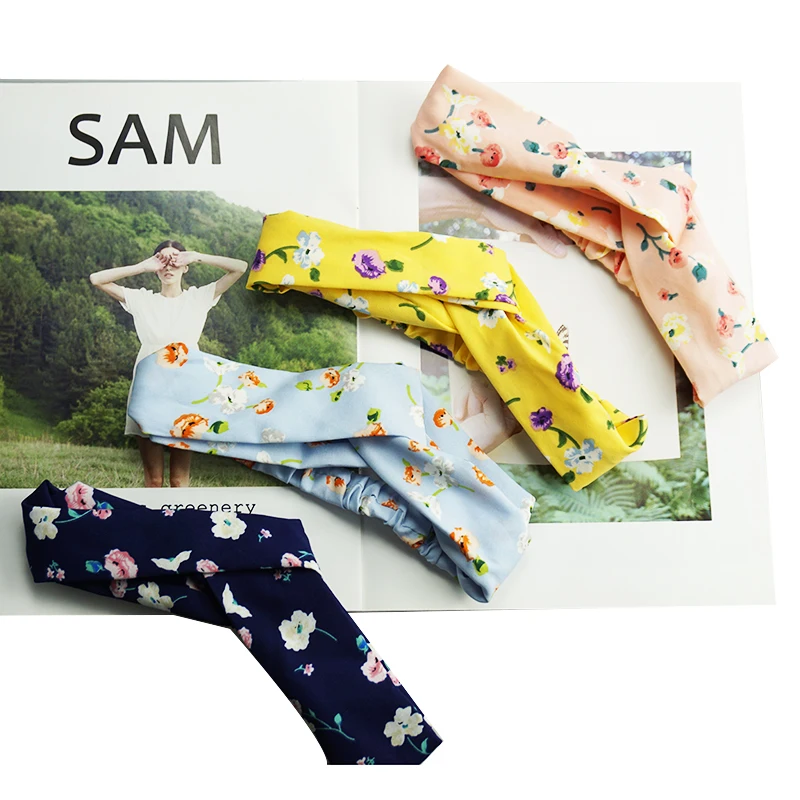 Повязка для волос женская летняя пляжная модный обруч с перекрестными лямками