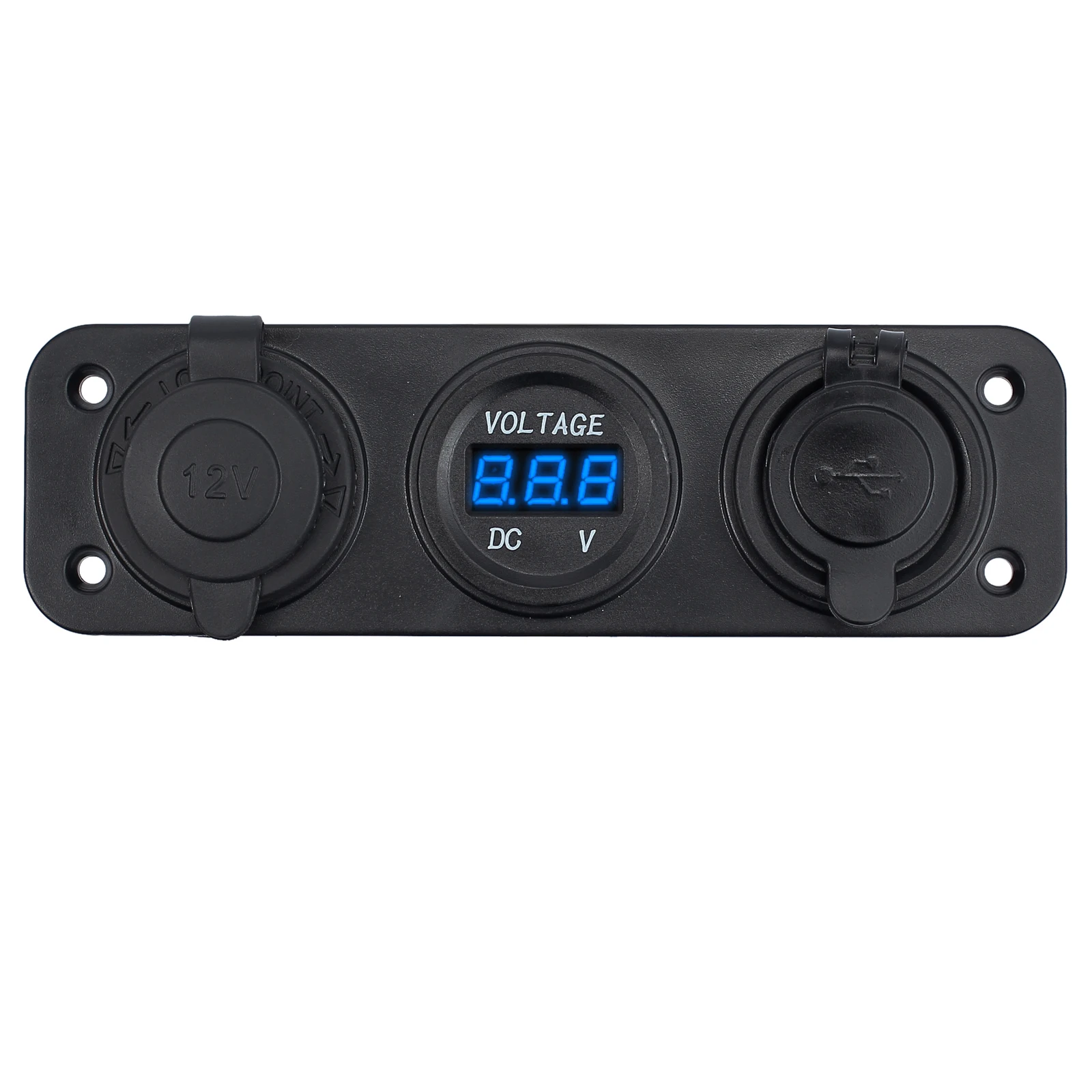 Новый синий светодиодный вольтметр 12 В розетка панель с прикуривателем двойной