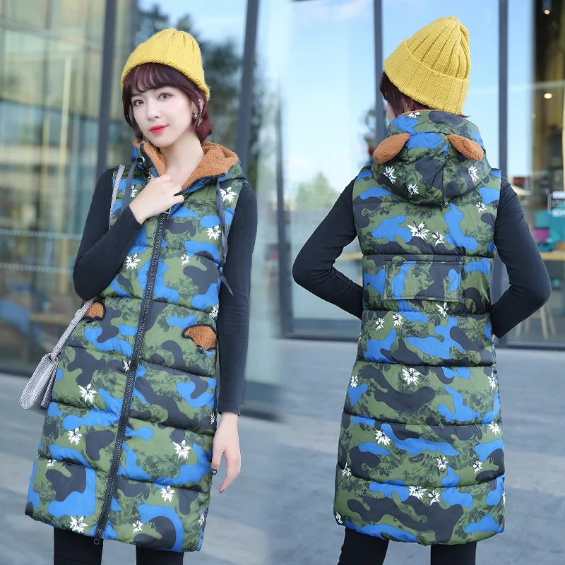 Outdoor Military Fashion Camouflage Vest Women Warm Breathable Thicken Long Camo Style Soft Comfortable Casual Sports Vests | Спорт и