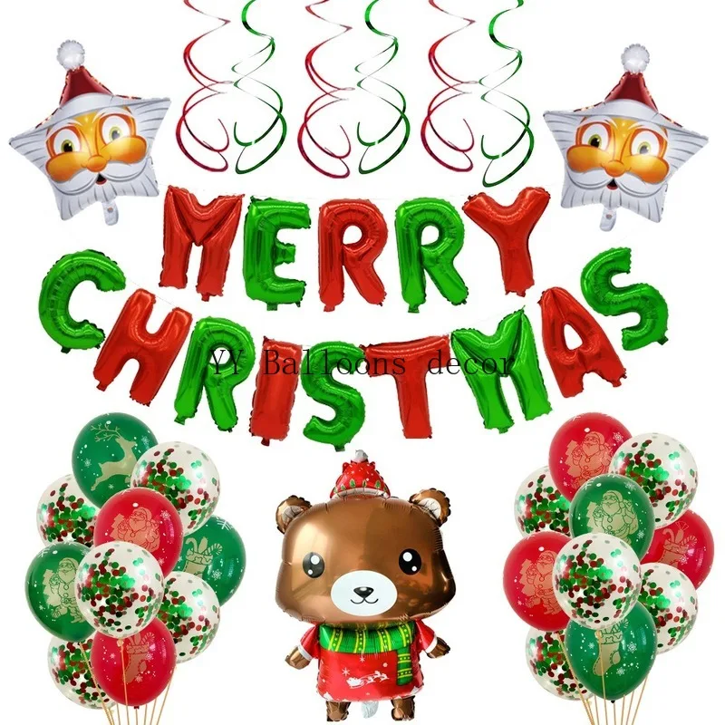 41 шт Рождественский воздушный шар фестиваль красный зеленый Счастливого
