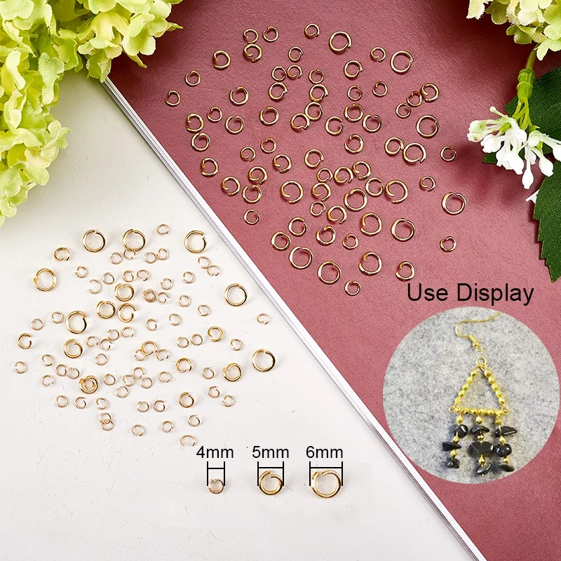 

200 ~ 500 шт. 304 открытые соединительные кольца из нержавеющей стали для изготовления ювелирных изделий своими руками