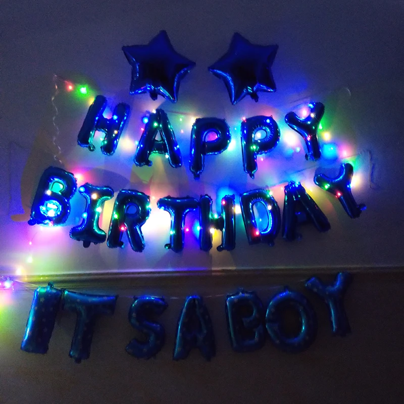 Воздушный шар на день рождения розовое золото 16 дюймов буквы фольга украшение