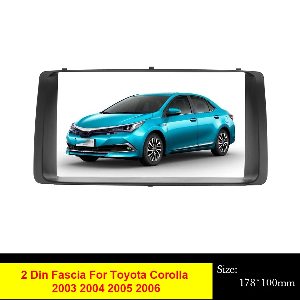 Двойная Din панель GPS DVD Радио Рамка Автомобильная стереопанель для Toyota Corolla 2003 2006