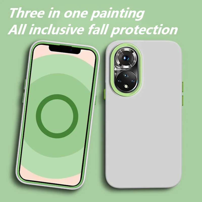 

For huawei glory 20 mobile phone case for glory 50 20pro protective cover 30s liquid silicone three in one tide creativity