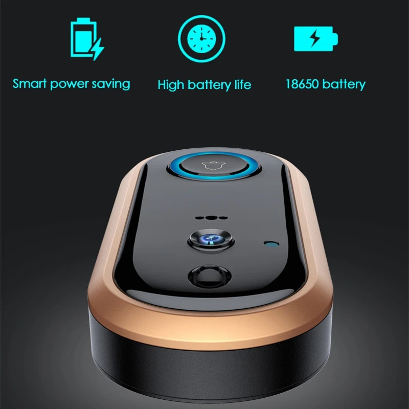 

Audio Doorbell,Smart Security Camera,Video Remote Intercom HD 1080P Smart Doorbell IP53 Waterproof