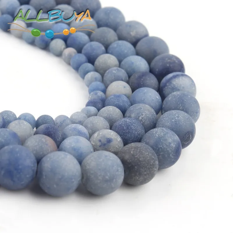 4-12 мм натуральный матовый камень тусклый Полированный синий авантюрин Бусины из