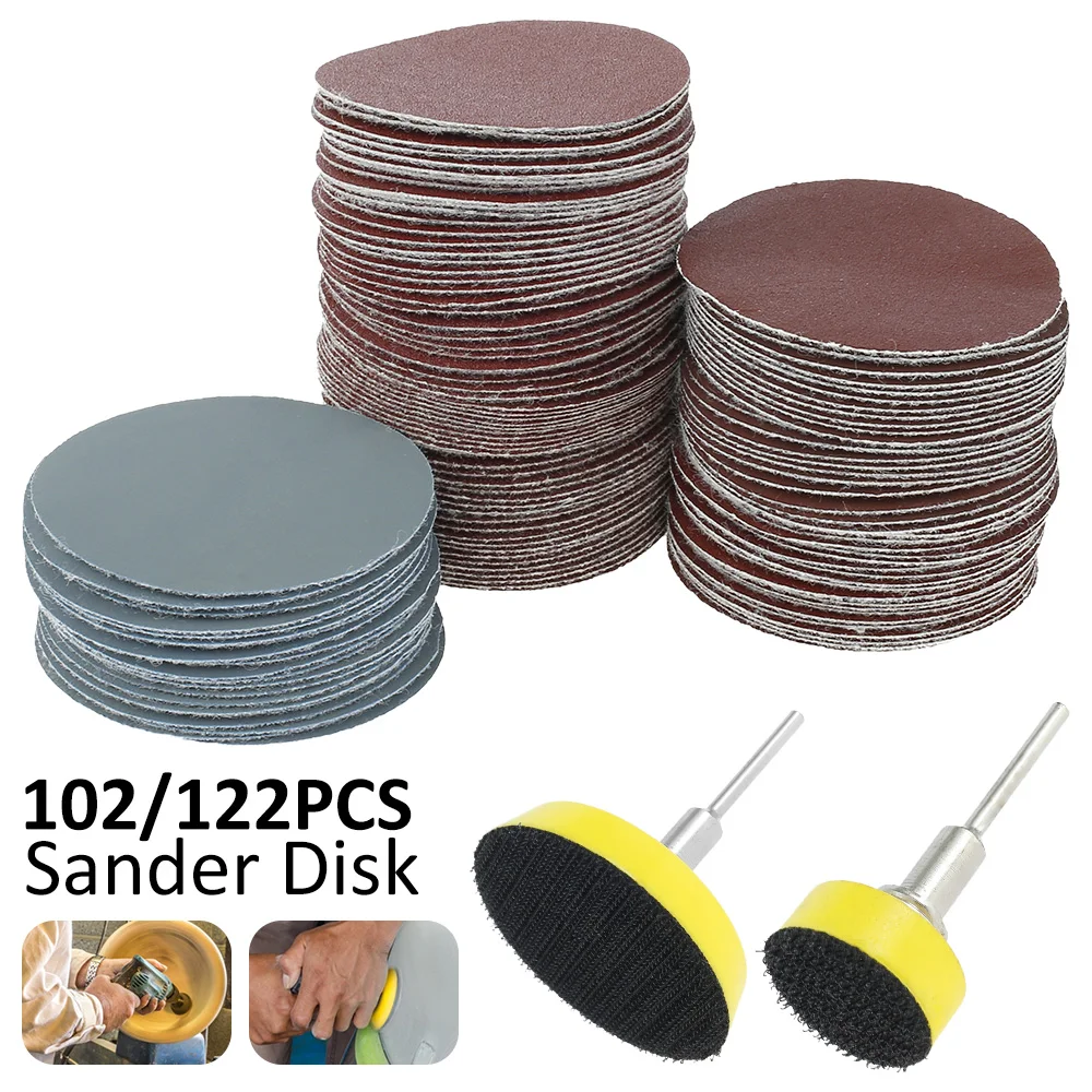 

Sandpaper Set 20/50mm High Quality 80-7000 Grit Sanding Discs+Abrasives Hook & Loop Backer Plate+Shank Set For Polishing Tools
