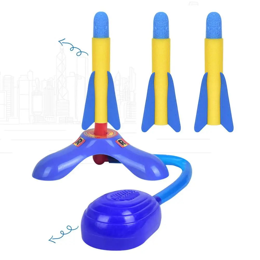 Дети воздушный прессованный ракетный пусковой насос детская ножная игрушка