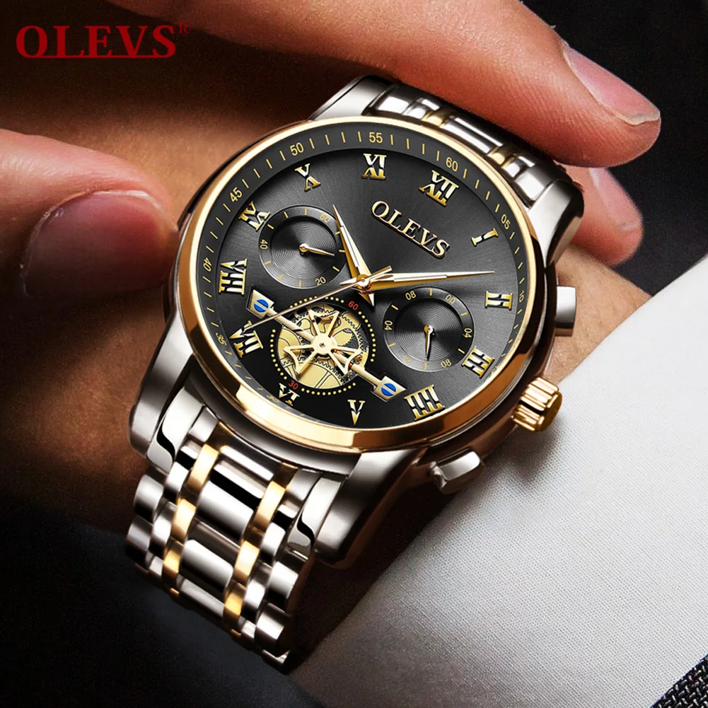 

Hot Selling Swiss OLEVS Quartz Watch Stainless Steel Business Luxury Casual Chronograph Wristwatch Male
