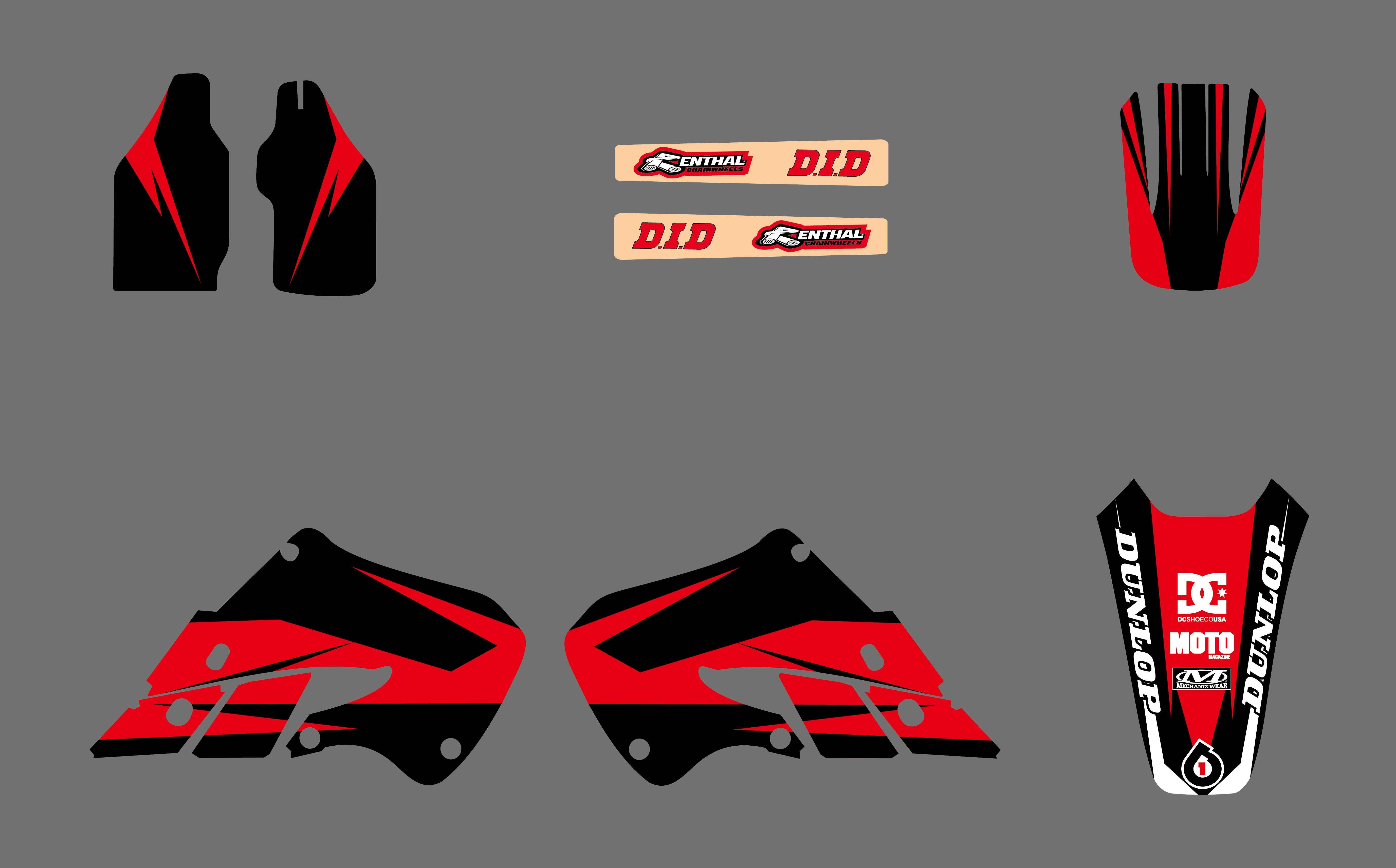 Набор наклеек и переводных картинок NICECNC для Honda CR125 CR 125 1998 1999 CR250 250 1997-1999 |