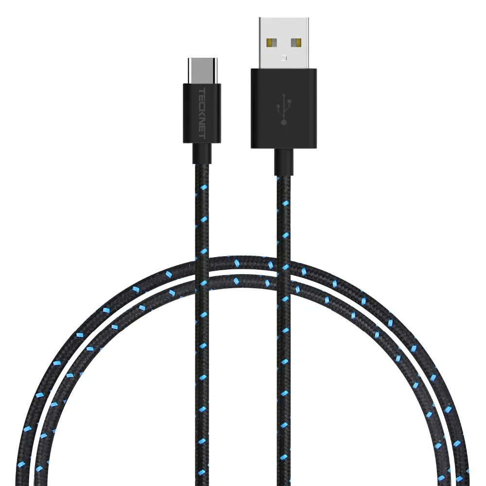 TeckNet type-C высокоскоростной зарядный кабель usb type C зарядное устройство Плетеный зарядный кабель USB для устройств usb type-C