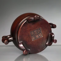 LaoJunLu Real Red Copper Jujube Skin And Red Incense Burner Ornaments Style Ming Xuande Years Height 105Cm Imitation