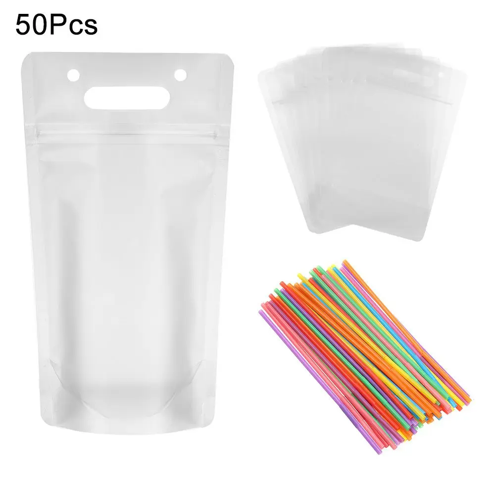 Матовые прозрачные пакеты для напитков 50 шт. | Дом и сад