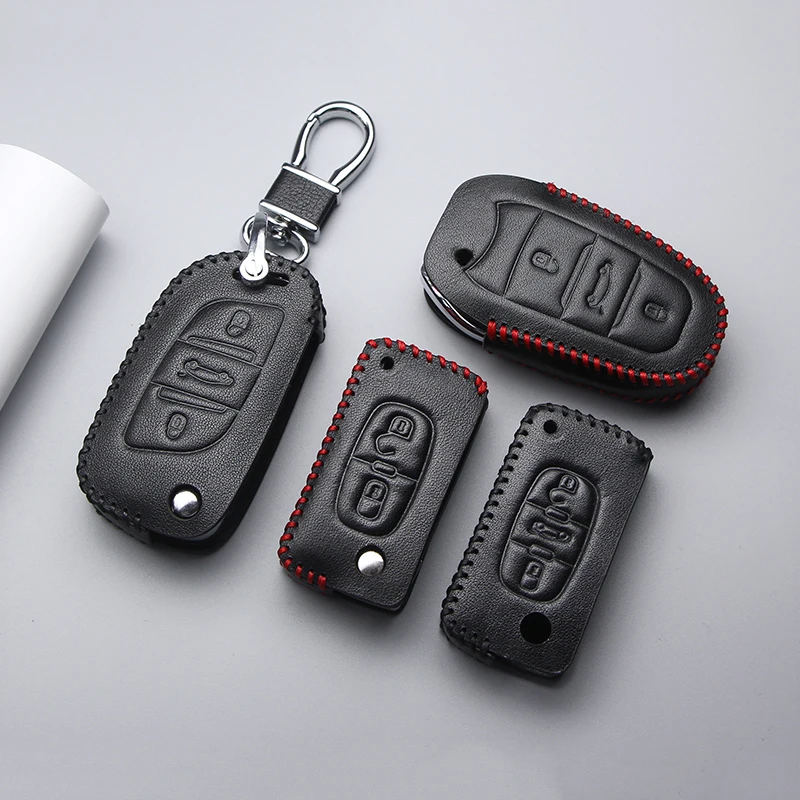 2 3 кнопки кожаный чехол для автомобильных ключей автомобилей крышка пульт
