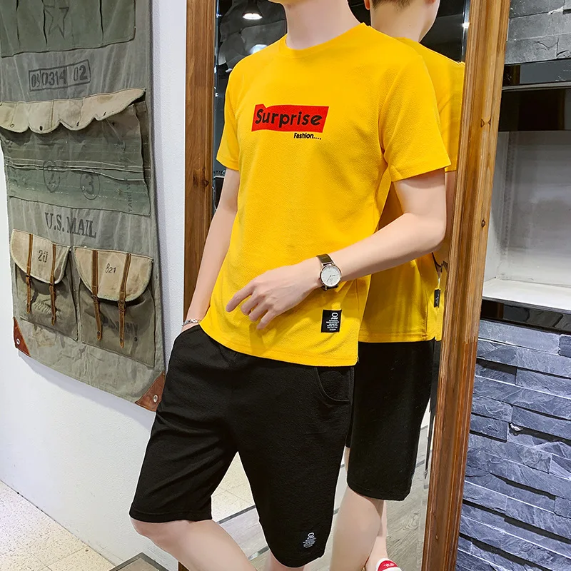 Спортивный костюм мужской из двух предметов кофта с коротким рукавом и шорты