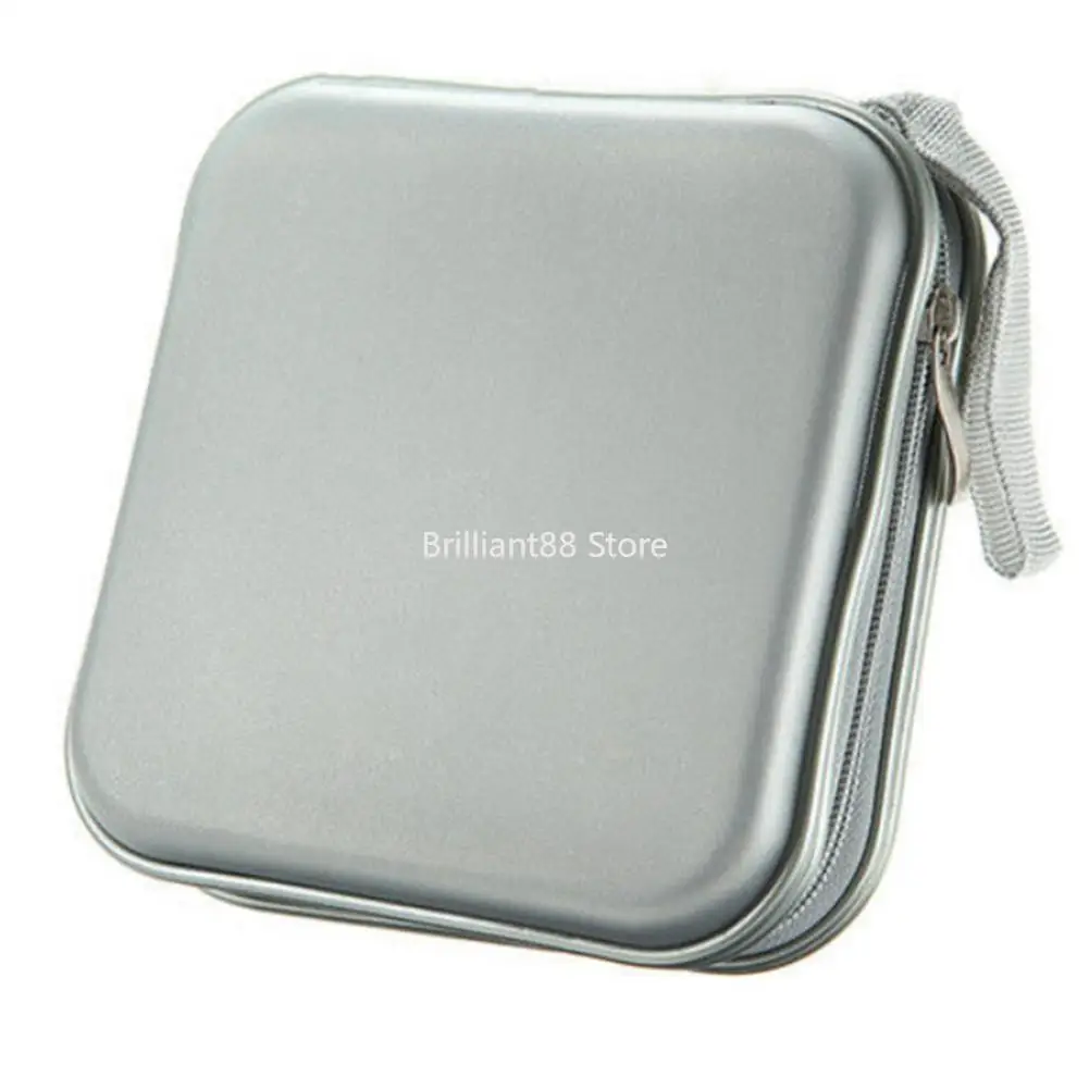 

Portable 40 Pcs Capacity Disc CD DVD Purse Size Storage Organizer Protective Case Album Case Case Carrying Bag with Zipper