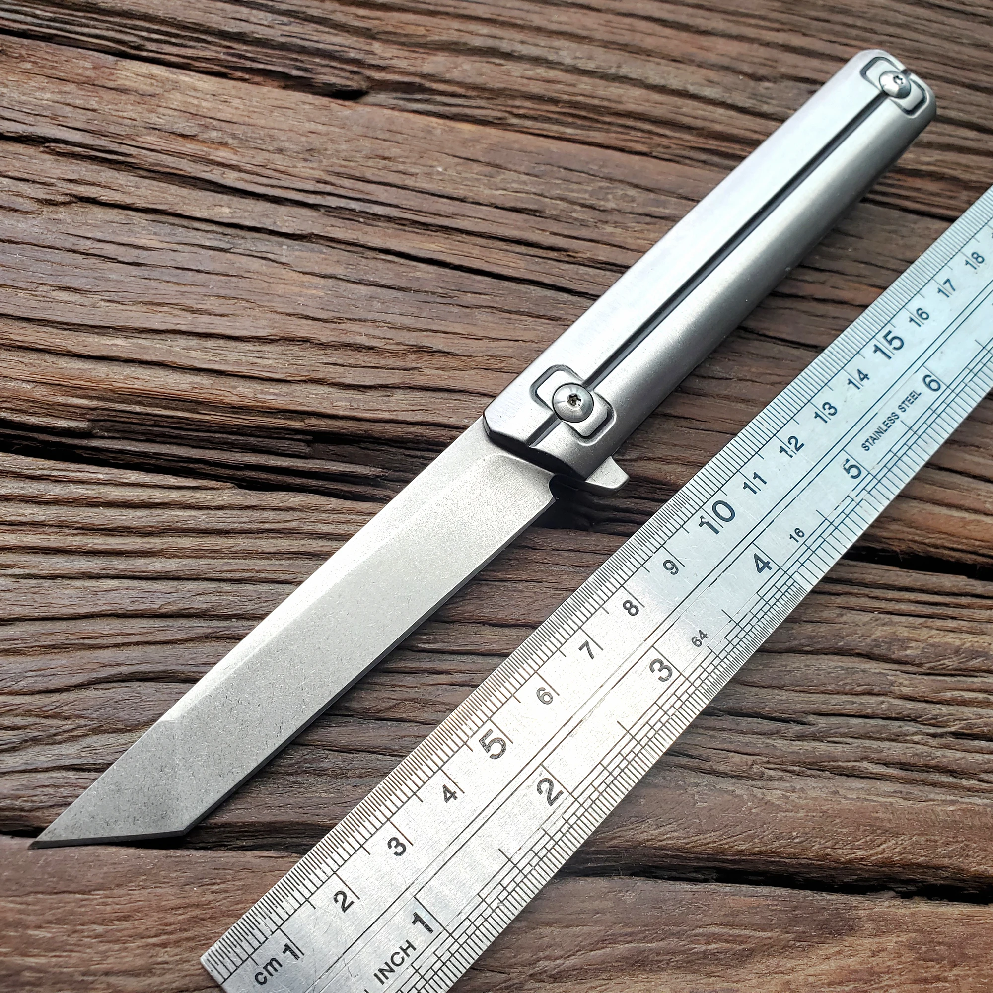 Складной нож Qwaiken с шарикоподшипником клинок 9Cr18Mov со стальной ручкой для