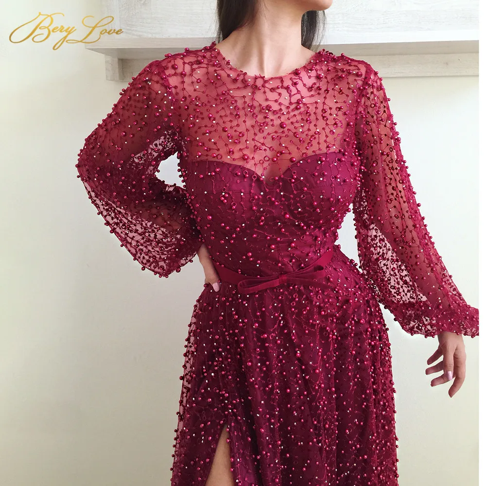 

Вечерние платья с рукавами-фонариками, с бусинами