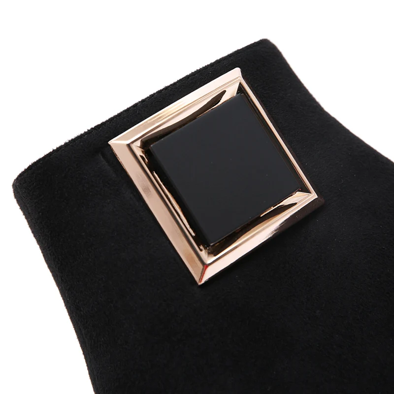 2019 женские пикантные роскошные ботинки на платформе 7 см с металлическим