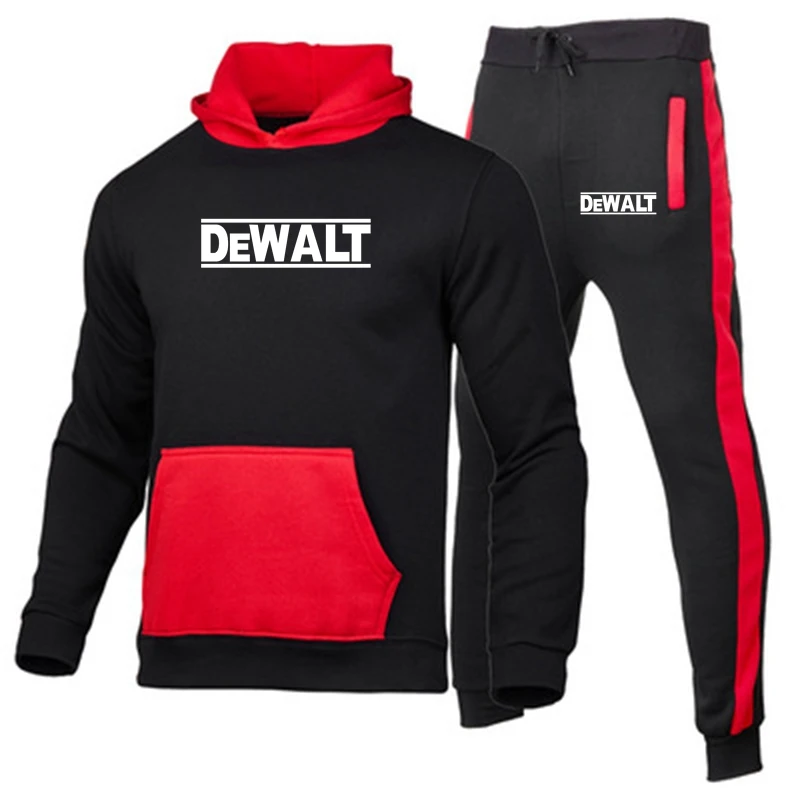 

New Winter Mens Sportswear Casual Sets Men's 2 Piece Set Polyester Sweatshirt Sweatpants Running Sportswear