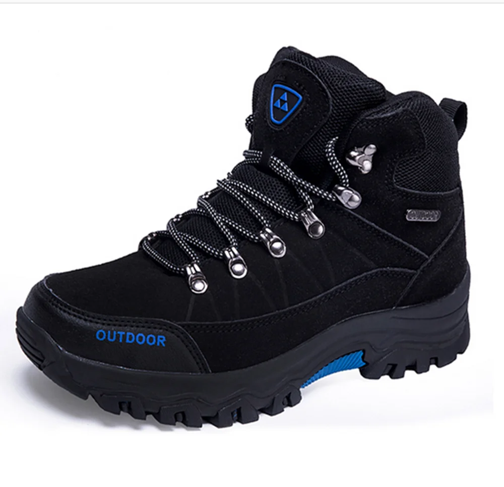 Лидер продаж очень теплые мужские зимние ботинки качественные замшевые кожаные