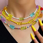 Женское акриловое ожерелье в стиле Харадзюку