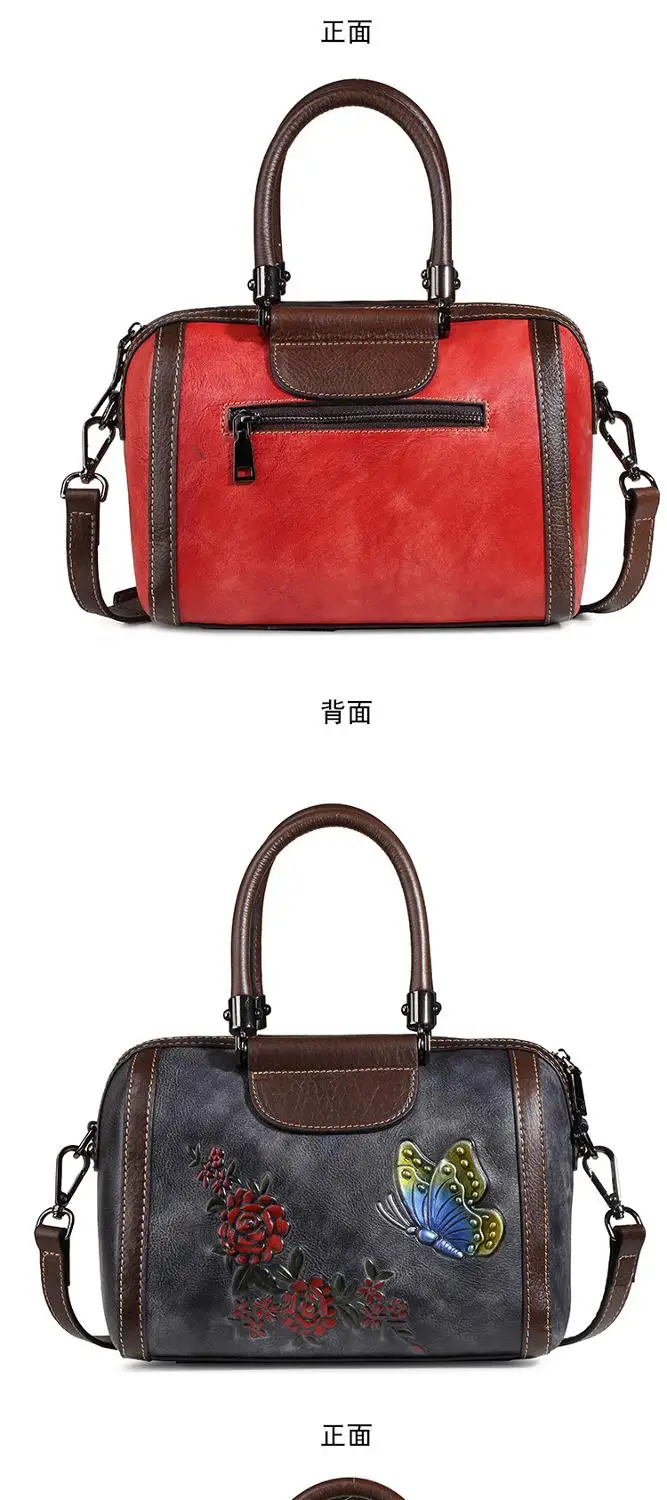 

XIYUAN female Butterfly printing Vintage Large Capacity Genuine Leather Handbag women tote bag big totes crossbody bags gift bag