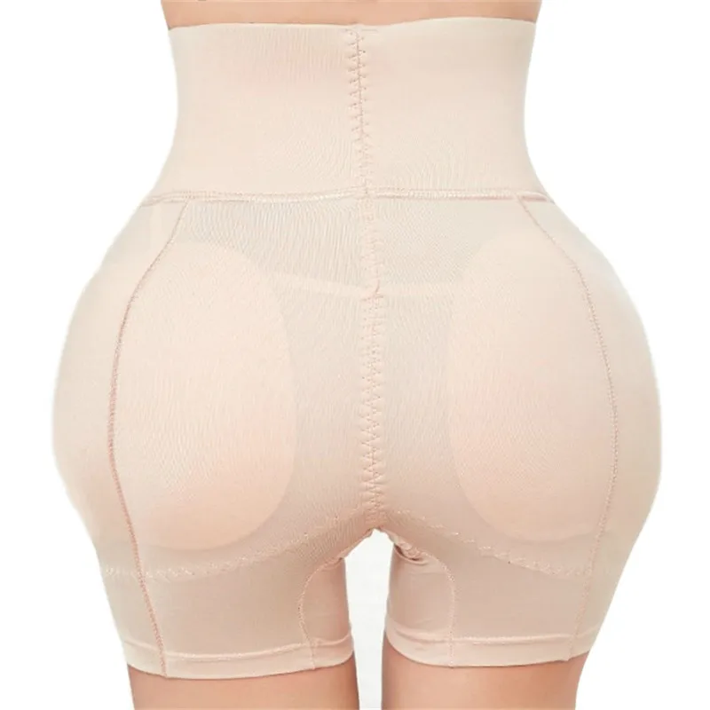 Beige 01 Для женщин нижнее белье с подкладками, подтяжка ягодиц, утягивающий поддерживающие ягодицы нижнее белье в стиле «Хип Лифт Панталоны съемные подушечки попой лифтинг трусы - Цвет: Beige 01