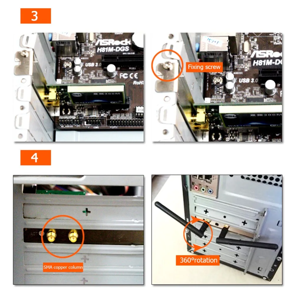 802 11 b/g/n 450 Мбит/с беспроводной WiFi PCI-Express адаптер настольная карта для Intel 5300