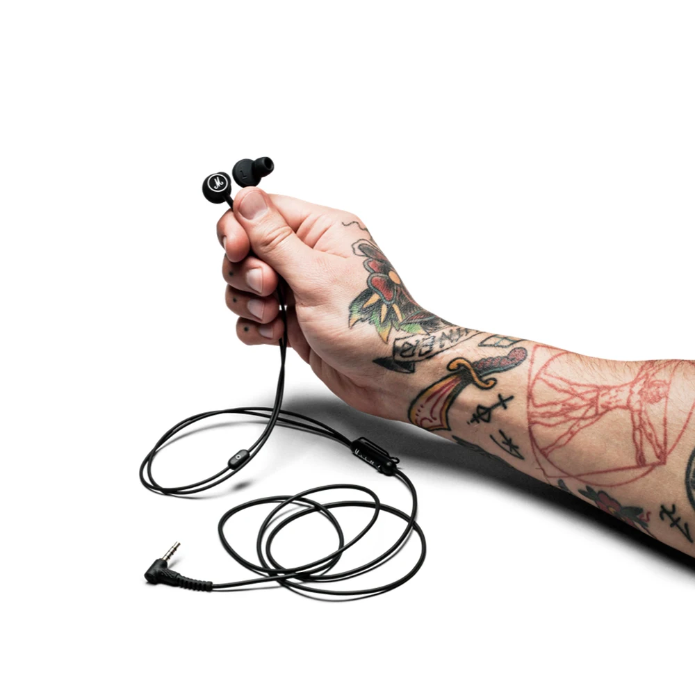 Наушники MARSHALL MODE, оригинальные наушники-вкладыши, Hi-Fi наушники Rock, сабвуфер, 3,5 мм, проводное управление, эргономичные Проводные черные наушники
