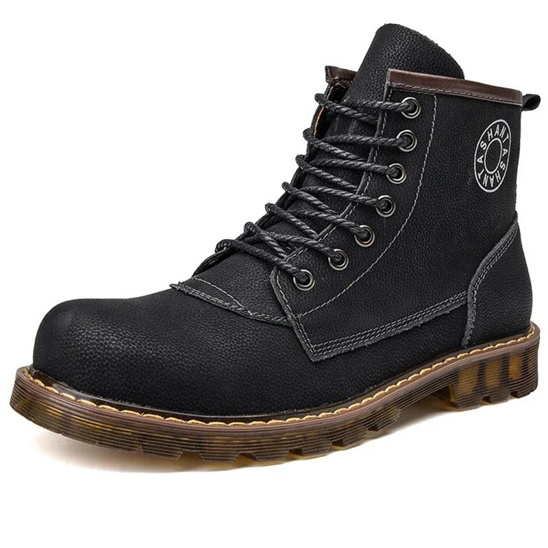 Мотоциклетные ботинки зимние теплые мужские на меху большие размеры