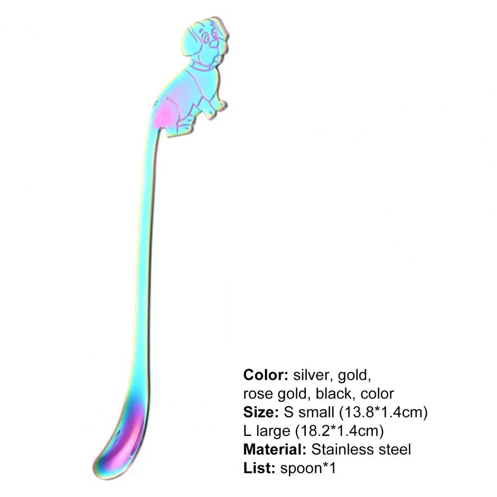 

Dessert Spoon Eco-friendly Anti-deform Stainless Steel Adorable Mixing Coffee Spoon for Home