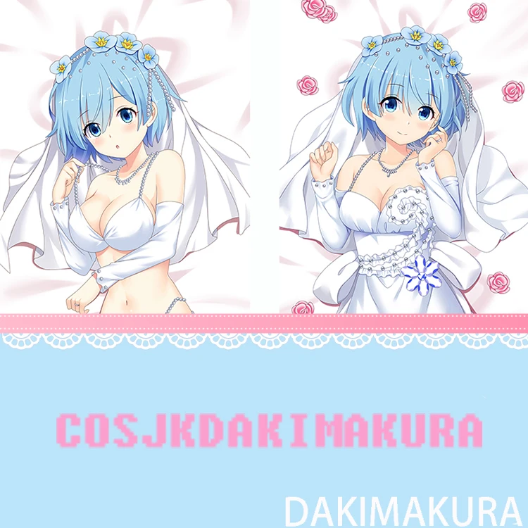 Наволочка дакимакура с рисунком Re:Zero Rem HD наволочка обнимающая подушку