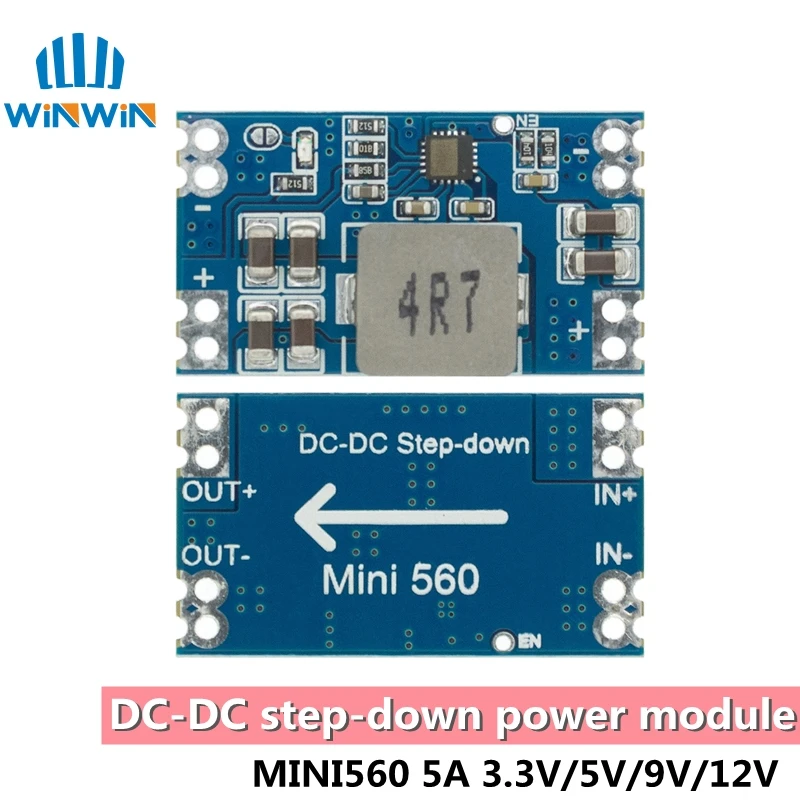 5A DC mini560 понижающий источник стабилизированного напряжения модуль вывода 3 5В 9В