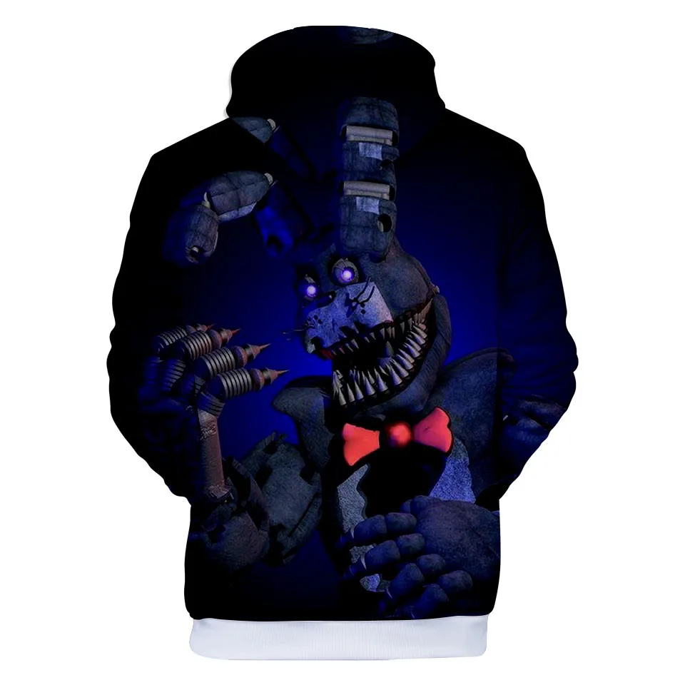 Новинка года; FNAF для мальчиков; карнавальный костюм с объемным рисунком; толстовки; толстовка с капюшоном; Верхняя одежда «пять ночей с Фредди»; куртка; пальто; топы с героями мультфильмов