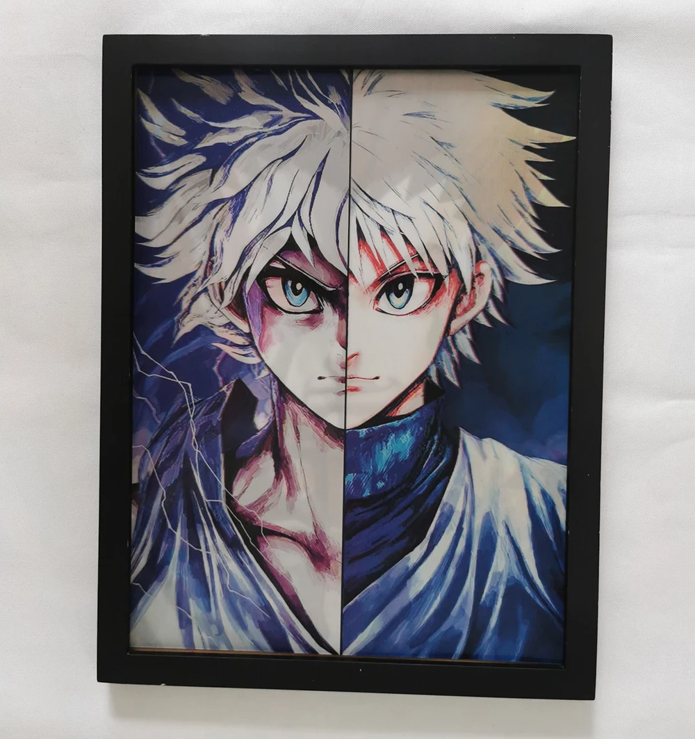 Охотник х 3D Lenticular печать аниме постер тройной переход Hisoka/Killua/GON Lenticurlar флип