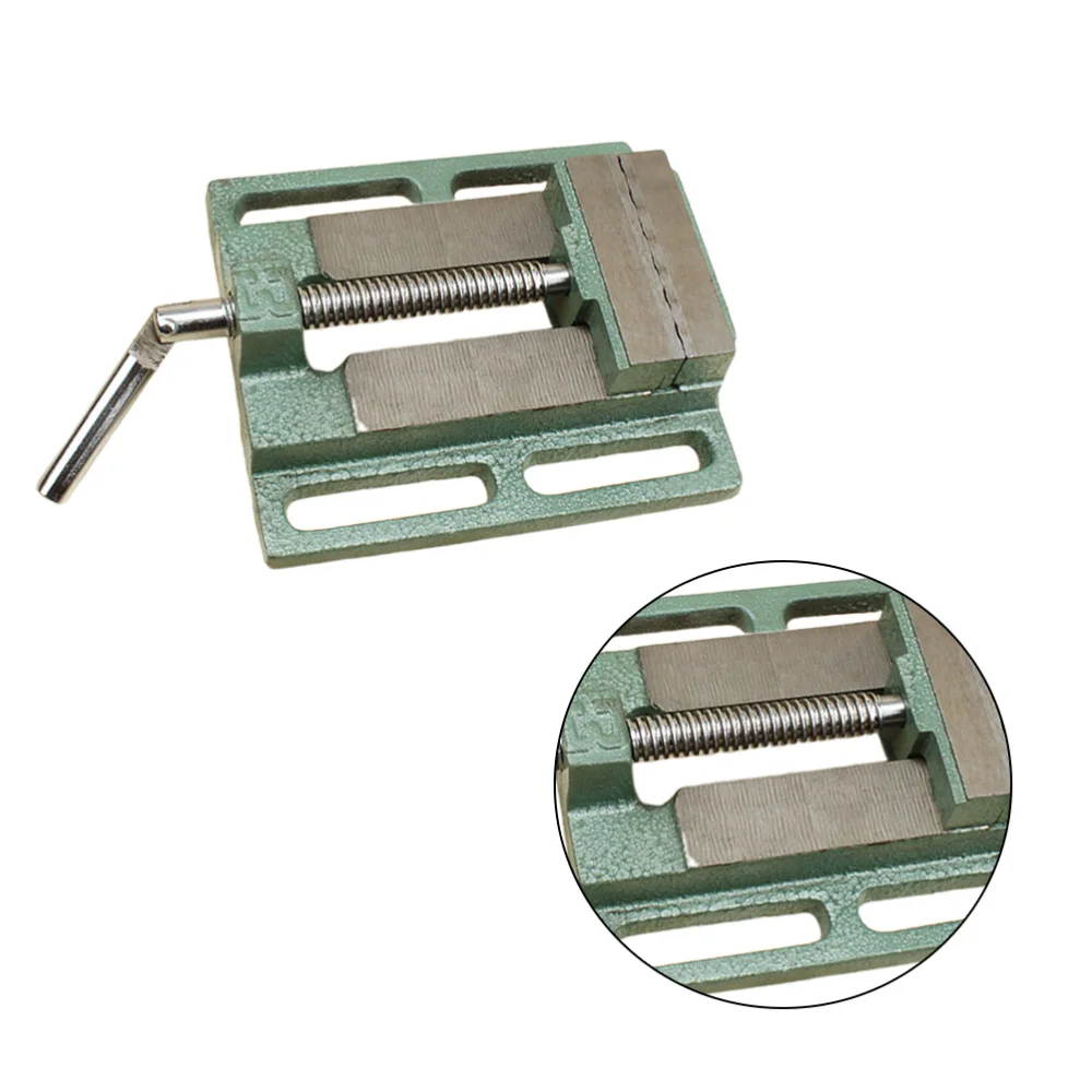 

3 Inch Cast Iron Drill Press Vise Table Vise Small Bench Clamp for Milling Drilling Machine Woodworking (Grey)