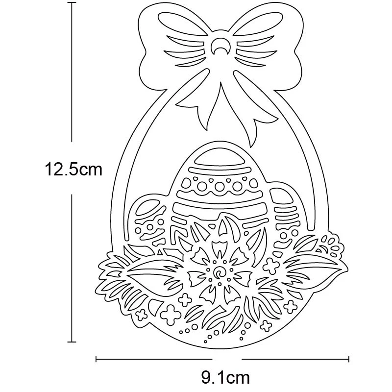 Пасхальные яйца Цветочная корзина металлические режущие штампы трафареты