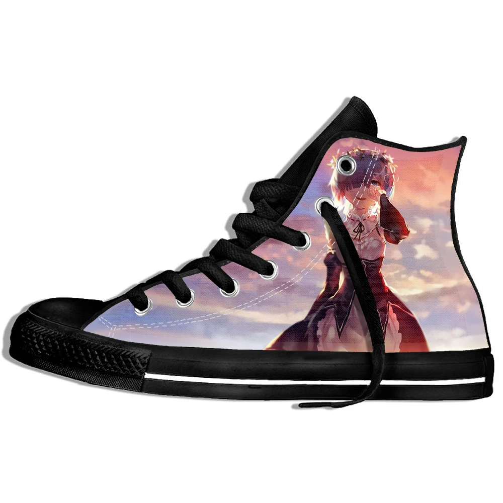 Custom Logo Image Printing Sneakers Anime Re ZERO Starting Life In Another World Men Harajuku Style Plimsolls Zapatos De Mujer | Обувь