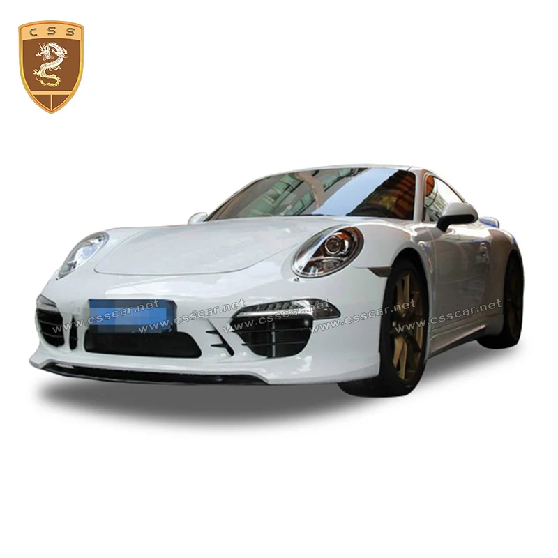 

Fit for 2014-2016 Porsche-911 991 Front Rear diffuser lips decorative sheet side skirt Rear wing spoilers Refit T Style Body Kit