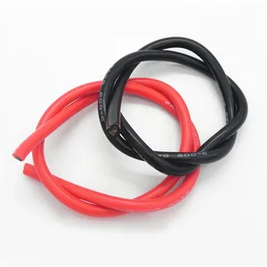 2 м два провода 12161820262830AWG силиконовый провод SR провод гибкие многожильные медные электрические кабели 1 м черный + 1 м красный для RC