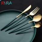 Набор португальских столовых приборов из нержавеющей стали, 30 предметов, для вилок и ножей ложки