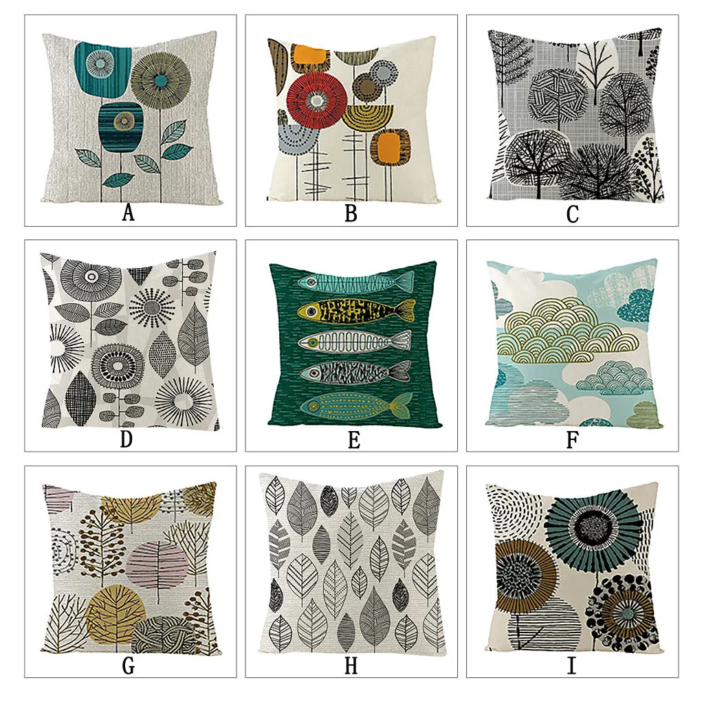 Стиль искусства льняная наволочка диван наволочки украшение дома Kussenhoes Housse de cussin