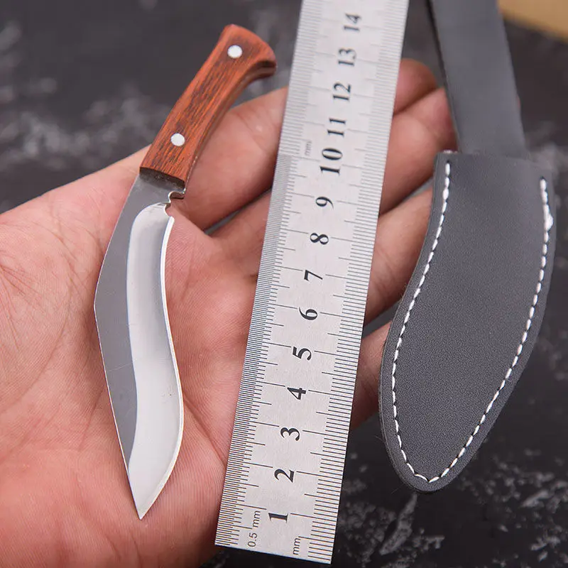 Mini Mini Nhỏ Dao Rựa Trái Cây Cao Cấp Độ Cứng Ngoài Trời Dao Trái Cây Chia Thể Hiện Dao