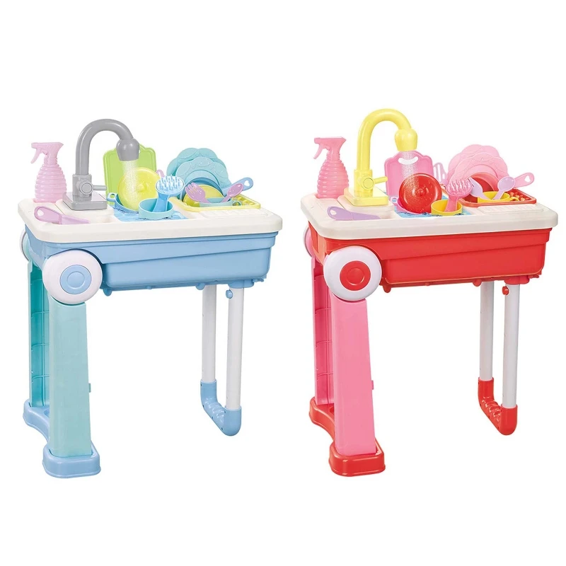 

Детский кухонный игрушечный имитатор электрическая посудомоечная машина, игрушечная раковина, игровой домик для ролевых игр, интерактивны...
