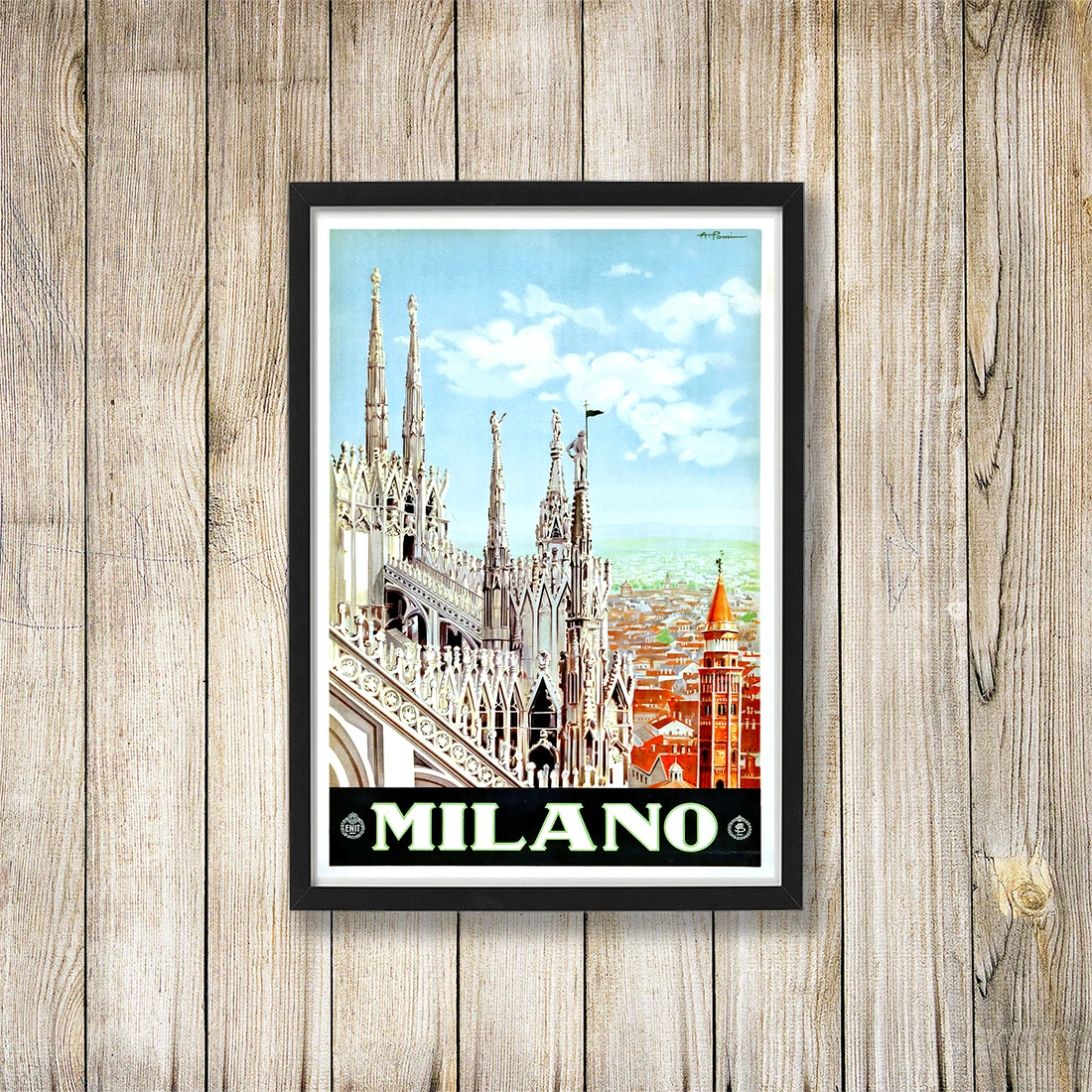 Ретро путешествия плакаты Италия Milano Firenze холст живопись старинный крафт детский плакат классические настенные художественные наклейки для детской