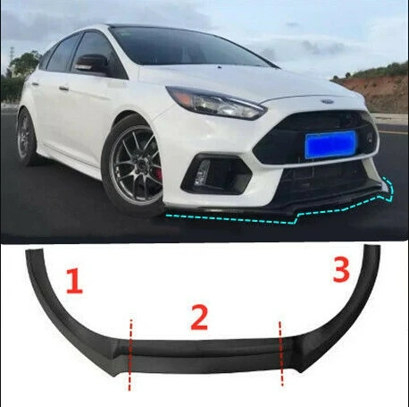 3 шт. глянцевый черный/матовый черный передний бампер накладка покрышка для губ